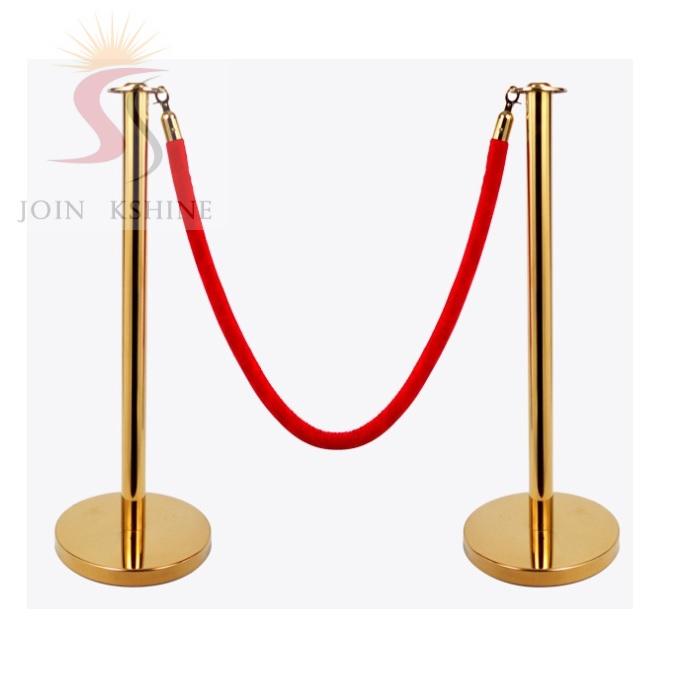 Hot Selling Rope Stanchions for Churches Flat Top Crowd Control Stanchions