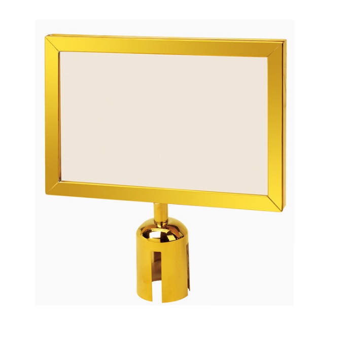Hot Sale A3 Crowd Control Sign Frame Holder Queue Barrier with Message Logo 